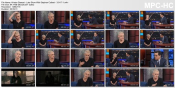 Kristen Stewart - Late Show With Stephen Colbert - 3-9-17